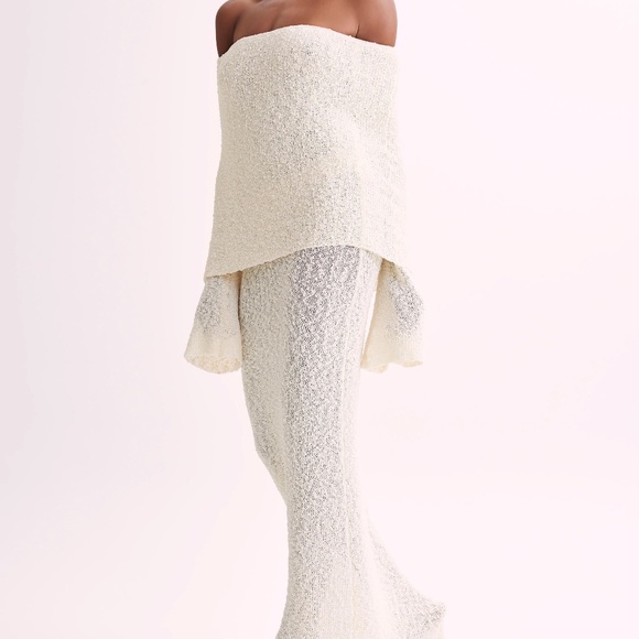 Meshki Marisol Off Shoulder Boucle Maxi Dress - Picture 1 of 4